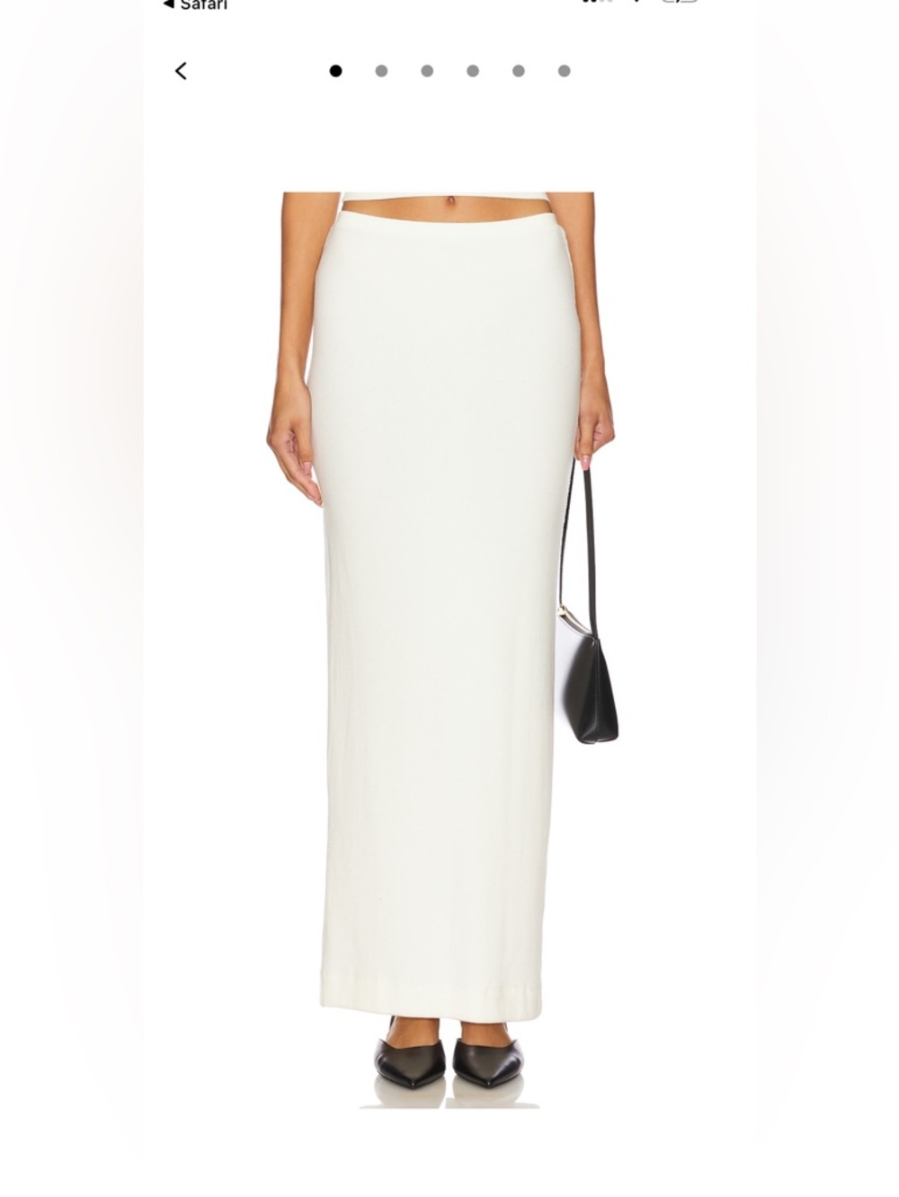 Eterne Cream Maxi Skirt - Sleek Straight Cut